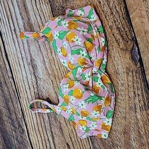 Draper James x Lands' End Twist Front Underwire Bikini Top Swimsuit orange bloss